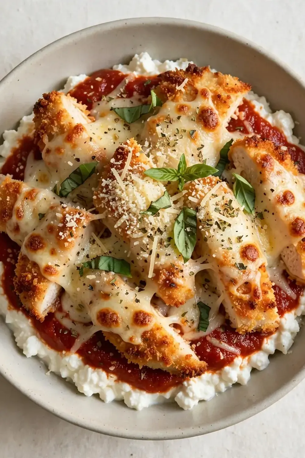 Chicken Parm Cottage Cheese Bowl