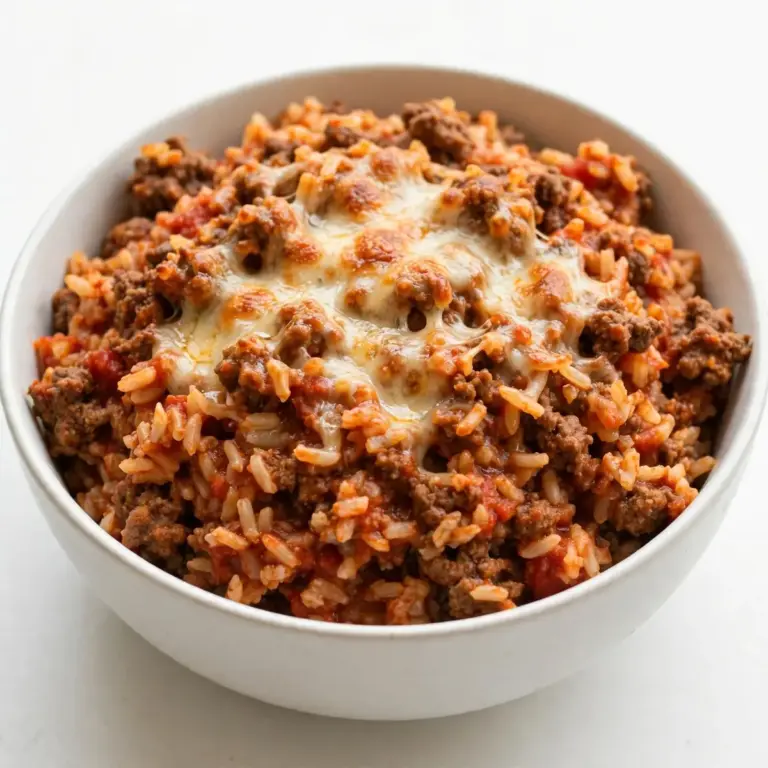Cozy Weekend Comfort: Simple Ground Beef and Rice Casserole