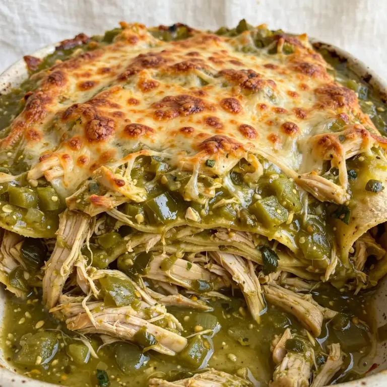 Cozy Weekend Project: Green Chile Chicken Enchilada Casserole
