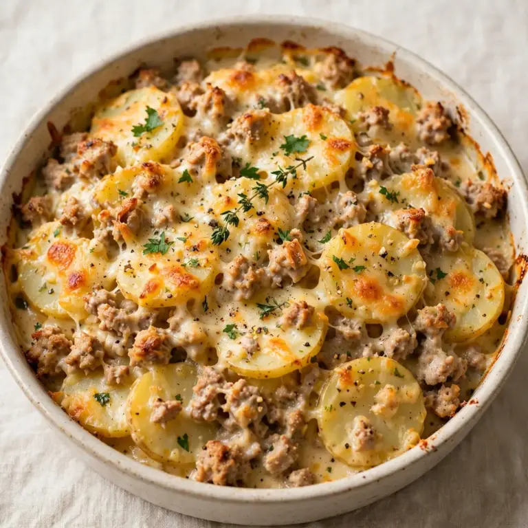 Cozy Weekend Project: Scalloped Potatoes with Ground Turkey