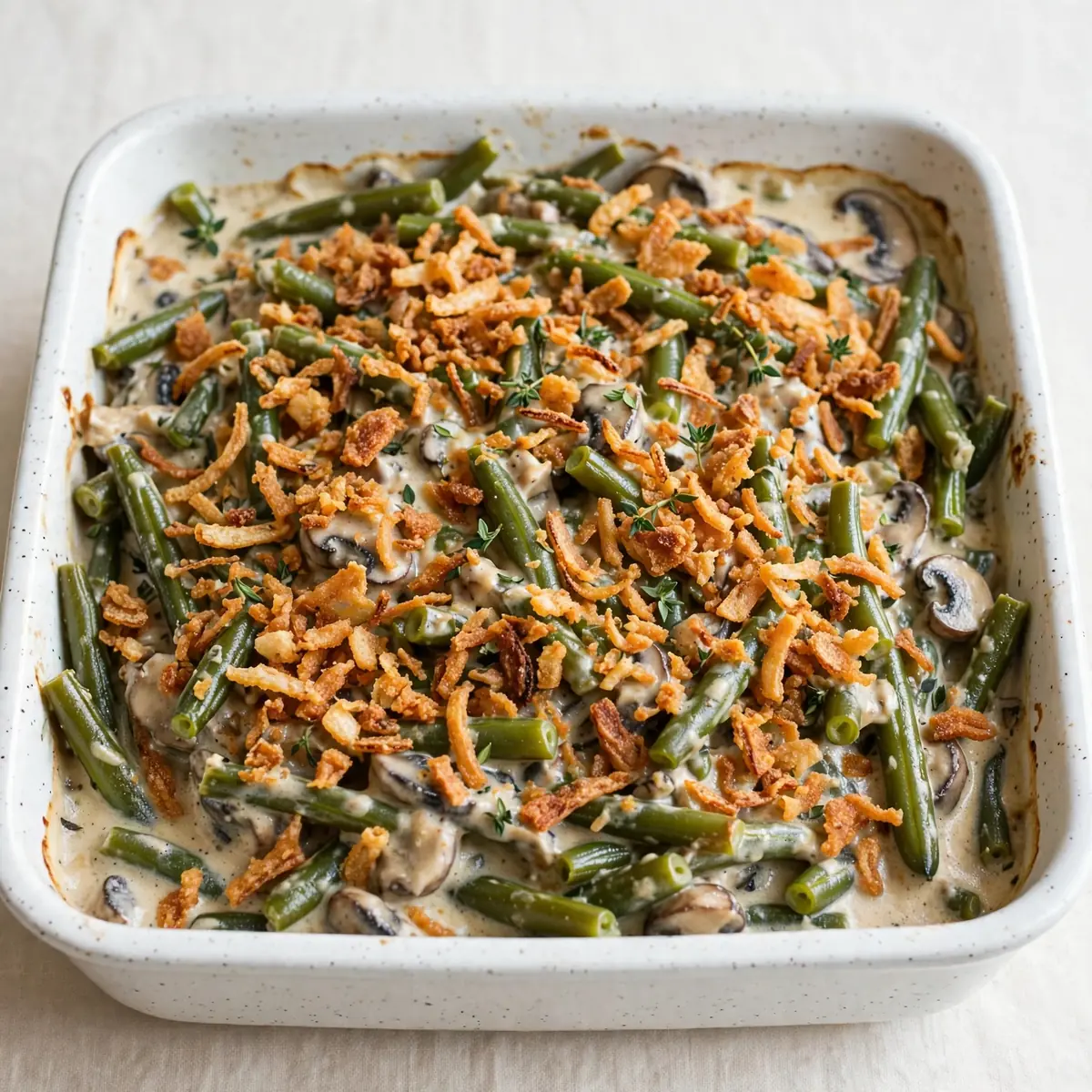 Cozy Weekend Project Vegan Green Bean Casserole