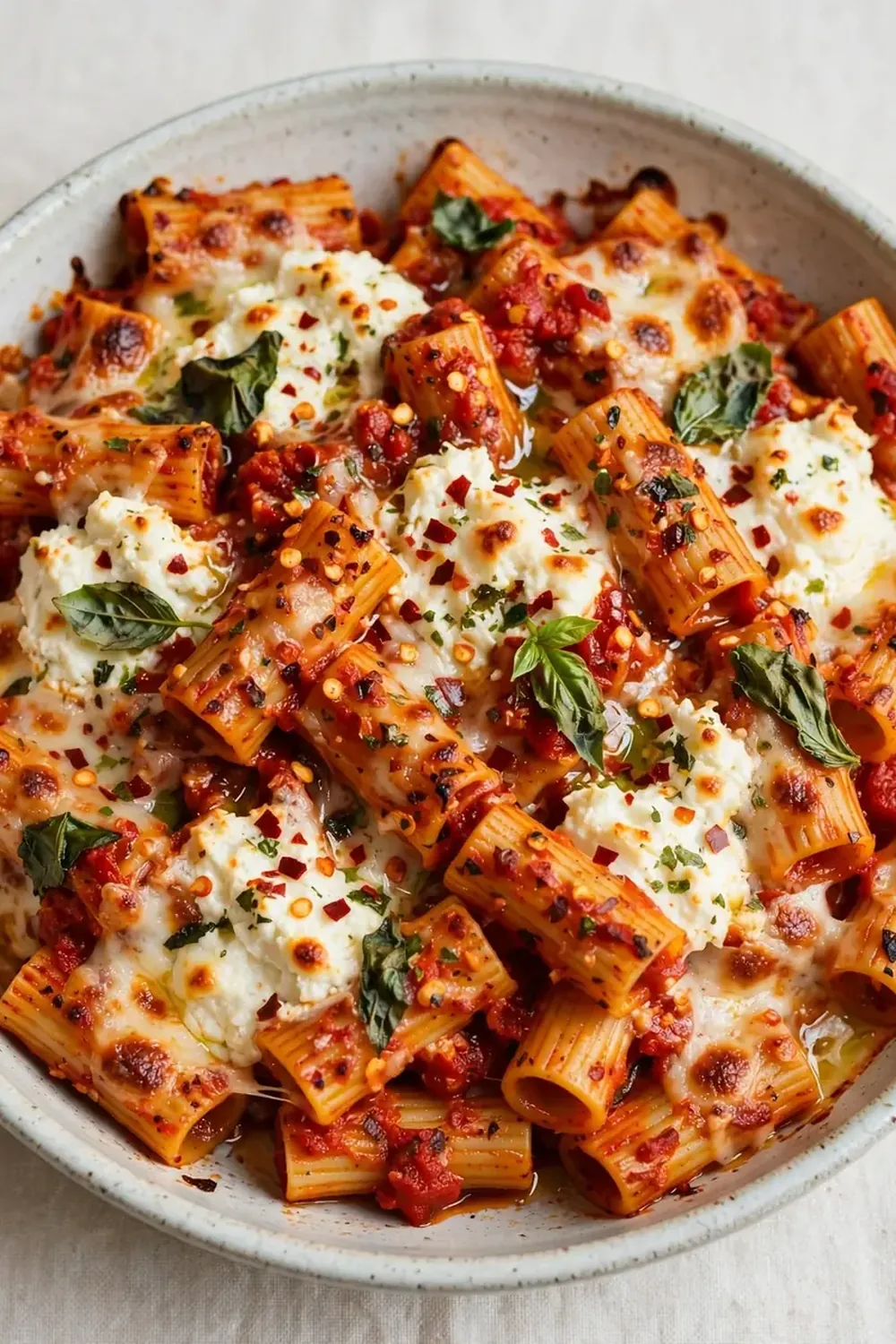 Spicy Tomato and Ricotta Baked Pasta