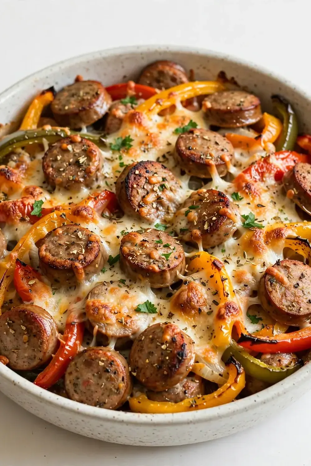 Turkey Sausage and Bell Pepper Bake